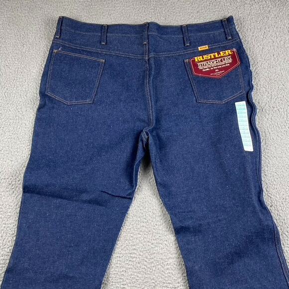 VTG Rustler 87621 Straight Leg Jeans Men's 44x30 Blue Workwear Rugged New - Picture 9 of 11